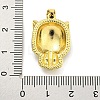 Real 18K Gold Plated Brass Pave Cubic Zirconia Pendants KK-K354-23G-02-3