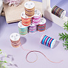 9 Rolls 9 Colors Segment Dyed Polyester Thread NWIR-TA0001-37B-5