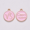 Alloy Enamel Pendants X-ENAM-S124-01B-09E-1