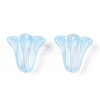 Spray Painted Transparent Glass Beads GLAA-D006-20G-3