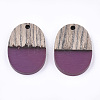 Resin & Wenge Wood Pendants RESI-T023-01I-1-2