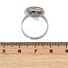 304 Stainless Steel Cuff Ring Components STAS-D372-06P-04-3