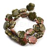 Natural Unakite Beads Strands G-F769-V01-02-3