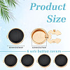 6Pcs Flat Round Brass Enamel Cufflinks FIND-ME0003-12-2