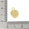Brass Micro Pave Clear Cubic Zirconia Pendants KK-E111-46G-06-3