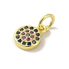 Brass Micro Pave Cubic Zirconia Charms KK-M283-25D-02-2