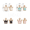 Light Gold Plated Alloy Enamel Charms ENAM-CJ0001-09-2