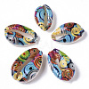Printed Natural Cowrie Shell Beads X-SSHEL-R047-01-D05-2