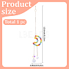1Pc Colorful Glass Beaded Woven Net Suncatchers AJEW-CY0001-95B-2