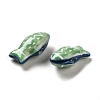 Handmade Printed Porcelain Beads PORC-E015-17F-2