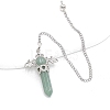Natural Green Aventurine Dowsing Pendulum Big Pendants PW-WG53910-06-1