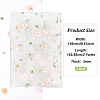 Daisy Pattern Embroidered Polyester Tulle Lace Fabric DIY-WH0409-66-2