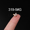 316L Surgical Stainless Steel Clear Cubic Zirconia Cartilage Earrings WG107EC-13-1