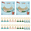 Alloy Ename Frog & Dinosaur Pendant Locking Stitch Markers HJEW-AB00029-1