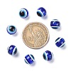 Round Evil Eye Resin Beads RESI-R159-10mm-08-3