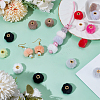 96Pcs 12 Colors Velvet Imitation Rabbit Fur European Beads FIND-SC0013-79-3