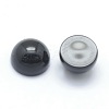 Natural Dyed & Heated Black Agate Cabochons G-P393-R02-4mm-2