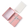 Valentines Day Wife Gifts Packages Cardboard Jewelry Set Boxes with Bowknot and Sponge Inside CBOX-R013-4-3