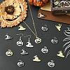 30Pcs 6 Styles Halloween Themes Alloy Pendants FIND-CJ0005-47-6