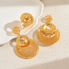 Alloy Hollow Round Stud Earrings & Cuff Rings Sets for Women FF3936-6