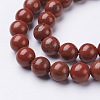 Natural Red Jasper Round Beads Strands X-GSR10mmC011-2