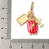 Rack Plating Brass Micro Pave Clear Cubic Zirconia European Dangle Charms X-KK-P279-32G-3