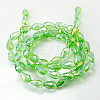 Electroplate Glass Beads Strands EGLA-D015-12x8mm-19-1