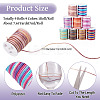 9 Rolls 9 Colors Segment Dyed Polyester Thread NWIR-TA0001-37B-4