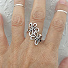 Flower Alloy Cuff Rings FS-WG4C66B-01-5