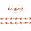 Handmade Alloy Enamel Star Link Chains ENAM-F138-01A-RS-2