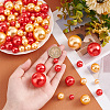 Gradient Round ABS Plastic Imitation Pearl No Hole Beads FIND-PH0007-81-3