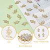 SUPERFINDINGS 50Pcs UV Plating Alloy Rhinestone Pendants FIND-FH0008-93-5