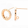 Brass Earring Findings KK-T062-211G-NF-3