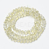 Electroplate Transparent Glass Beads Strands EGLA-A034-T2mm-H21-3