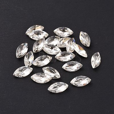 Glass Rhinestone Cabochons GGLA-P002-03A-09-1