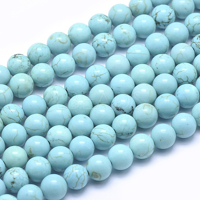 Natural Howlite Beads Strands X-TURQ-G148-07-8mm-1