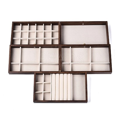 5-Tier PET Plastic Jewelry Storage Drawer Boxes CON-N016-02-1