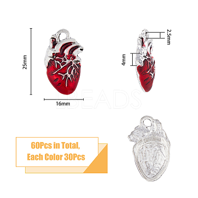 60Pcs 2 Style Tibetan Style Alloy Pendants FIND-DC0003-50-1