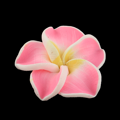 Handmade Polymer Clay 3D Flower Plumeria Beads CLAY-Q192-15mm-11-1