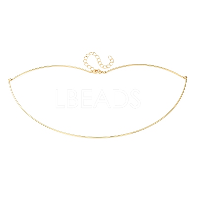 1.5MM Brass Torque Choker Necklaces KK-CBA3297-12G-1