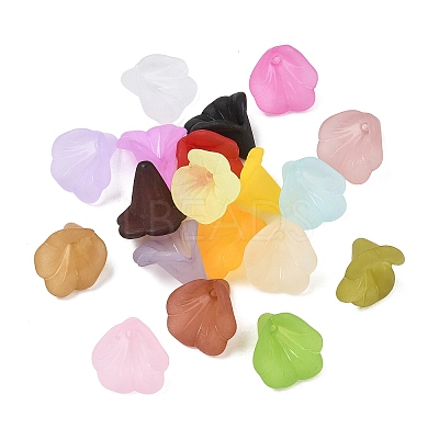 Acrylic Frosted Bead Caps AC-CBA81FF-04-1