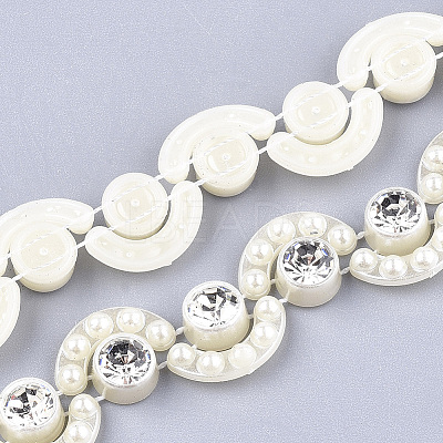 ABS Plastic Imitation Pearl Beaded Trim Garland Strand AJEW-S073-28-1