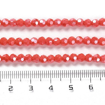 Electroplate Opaque Glass Beads Strands EGLA-A035-P4mm-A03-1