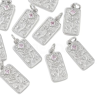 SHEGRACE Valentine's Day Brass Cubic Zirconia Pendants XGRQ3K497-552P-1