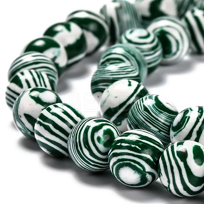 Synthetic Malachite Beads Strands G-A186-B-04-1