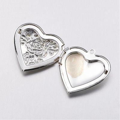 Brass Locket Pendants KK-N0116-009S-1