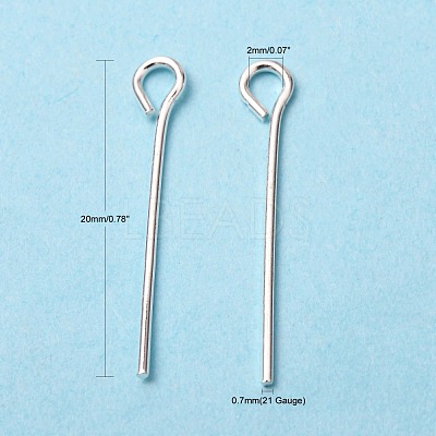 Silver Color Plated Iron Eye Pin X-EPS2.0cm-1