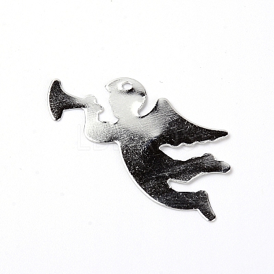 Iron Rotating Angel Tealight Candle Holder AJEW-WH0002-47-1
