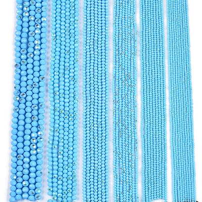 Electroplate Opaque Solid Color Glass Beads Strands LS-EGLA-A044-P4mm-L08-1