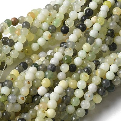 Natural New Jade Beads Strands X-G-F591-16-6MM-1